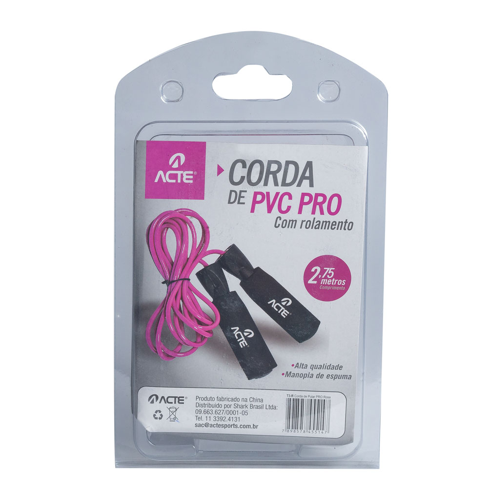 Corda de Pular Pro em PVC, 2,75 Mts, T3-R, Acte Sports