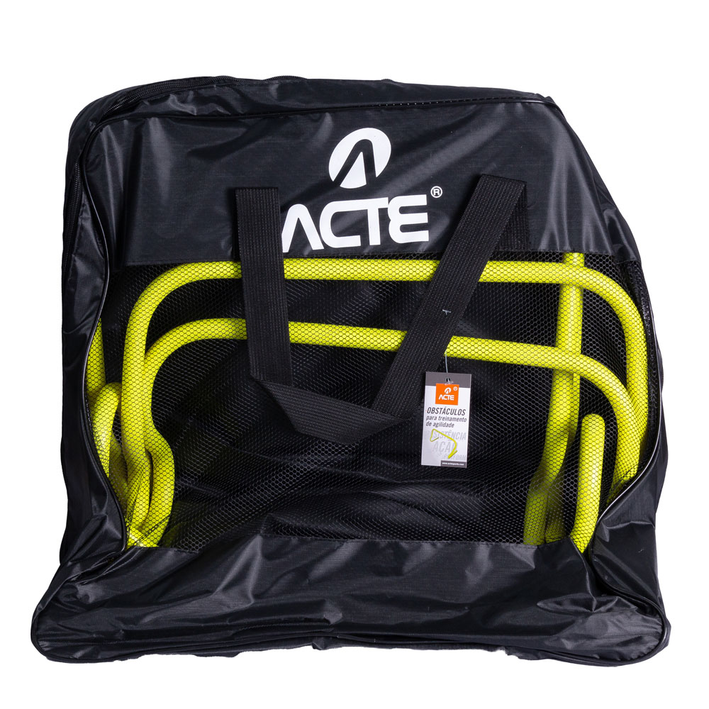 Kit Obstáculos De Treinamento Para Agilidade, Amarelo Neon, T75, Acte Sports