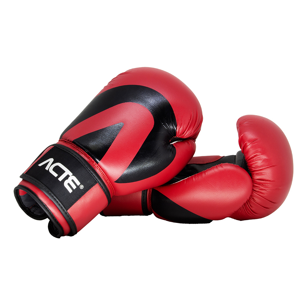 Luva De Boxe E Muay Thai - Vermelho e Preto - 10oz - Acte Sports 