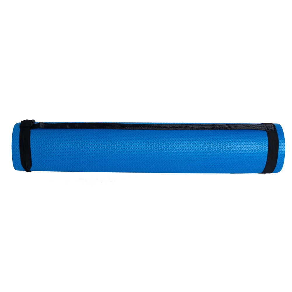 Tapete Yoga Mat Com Alça de Transporte Antiderrapante Texturizado Azul Royal T11NA Acte Sports 
