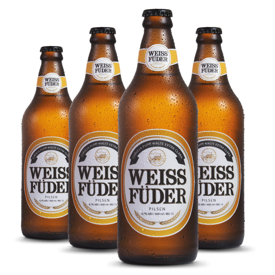 Combo cerveja Weiss Füder Pilsen 4 garrafas