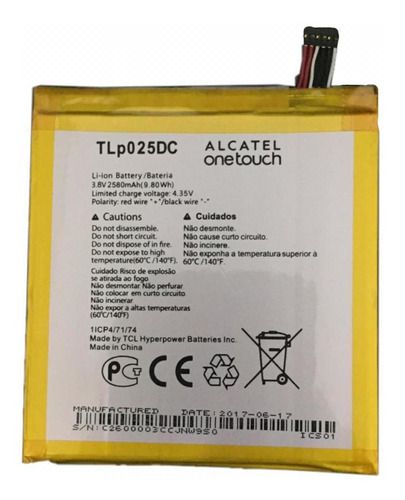 Bateria Alcatel One Touch Pixi 4 (8050e) - Tlp025dc