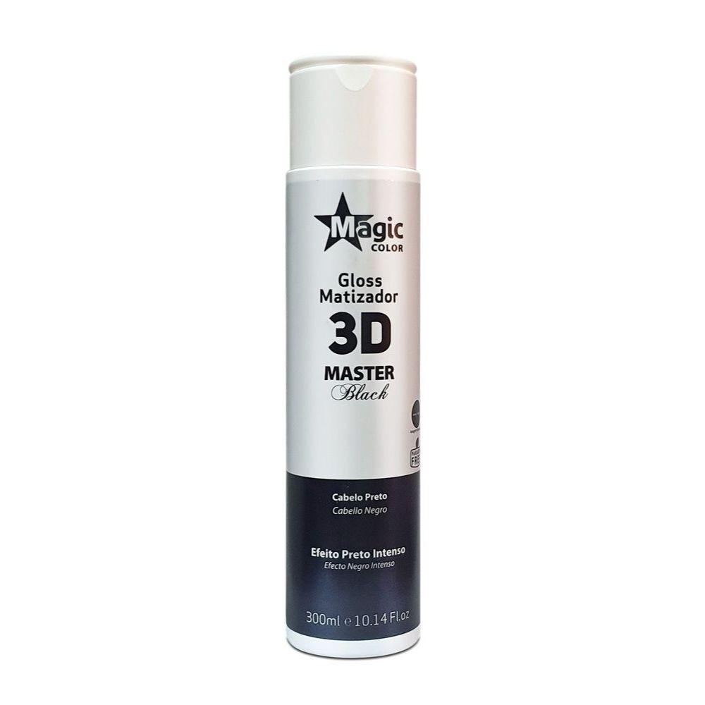 MATIZADOR GLOSS 3D MASTER BLACK 300ML - MAGIC COLOR