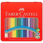 EcoLápis de Cor Grip - Faber-Castell Estojo Lata com 24 Cores