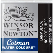 Tinta Aquarela em Pastilha Cotman Winsor & Newton Black Lamp 337