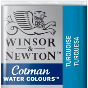 Tinta Aquarela em Pastilha Cotman Winsor & Newton Turquoise 654