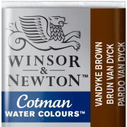 Tinta Aquarela em Pastilha Cotman Winsor & Newton Vandyke Brown 676