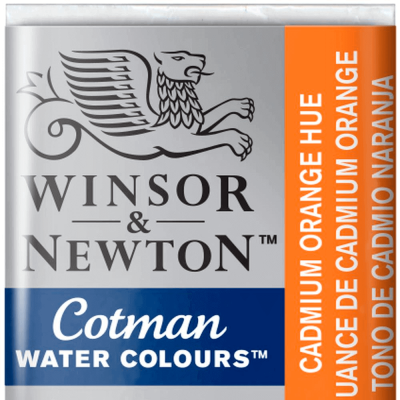 Tinta Aquarela em Pastilha Cotman Winsor & Newton Cadmium Orange Hue 090