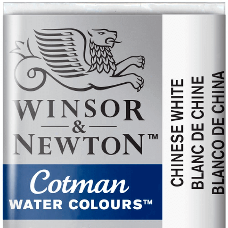 Tinta Aquarela em Pastilha Cotman Winsor & Newton Chinese White 150