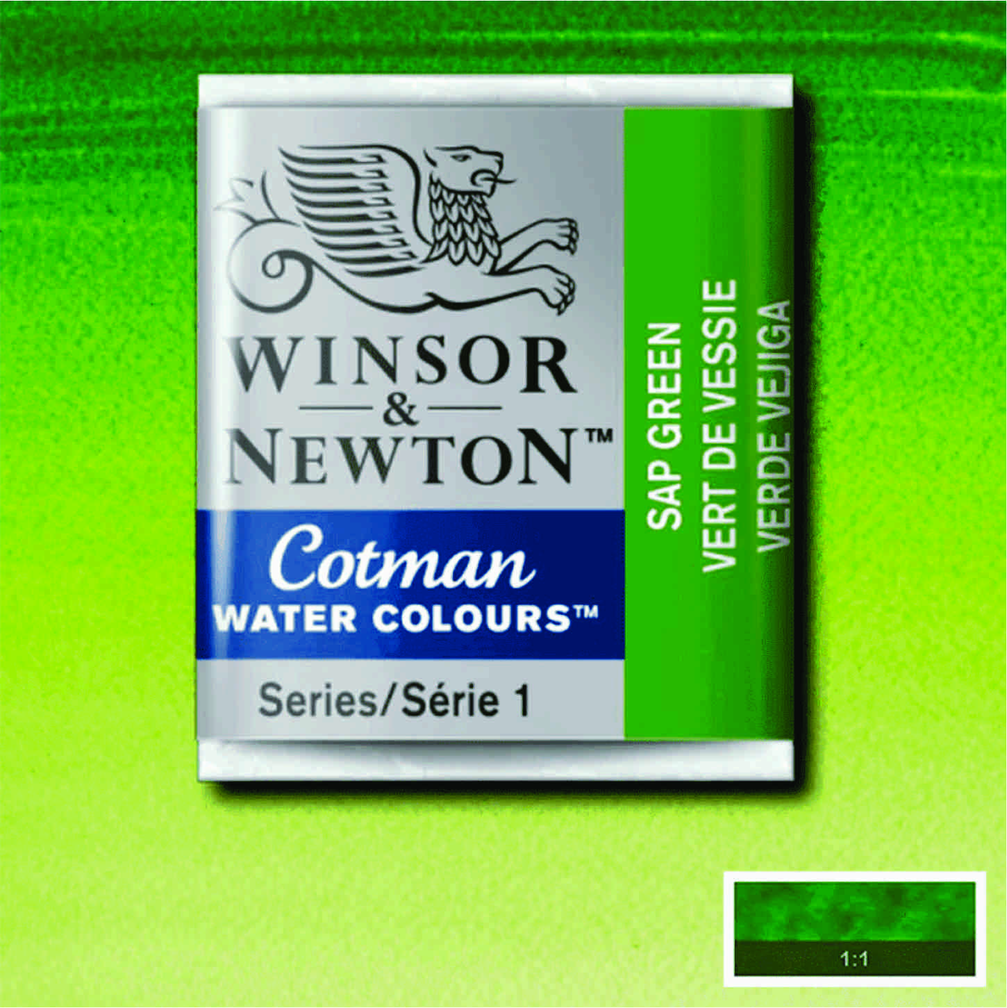 Tinta Aquarela em Pastilha Cotman Winsor & Newton Sap Green 599