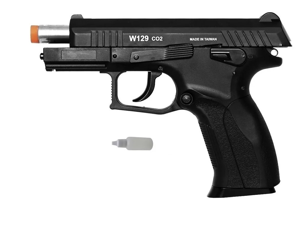 Pistola Pressão Wingun W129 Slide Metal Co2 Airgun 4.5mm K5