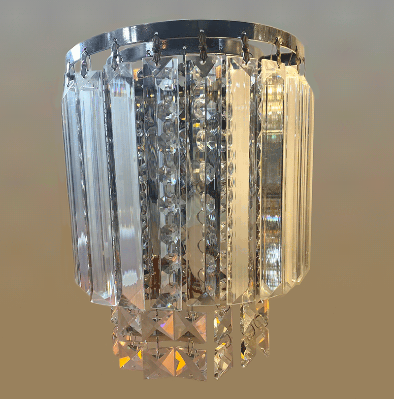 Arandela de Cristal Legítimo K9 Transparente (5040T-CH)