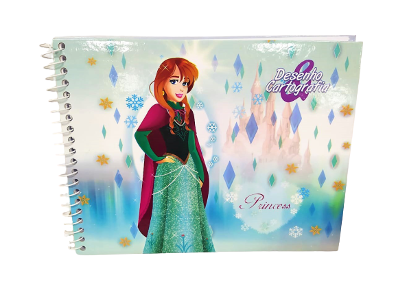 Caderno de Desenho Capa Dura Princess