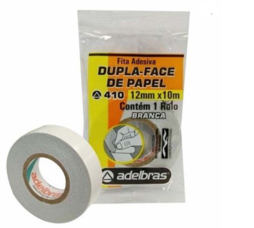 Fita Adesiva Dupla-Face de Papel 12mmx10m - Adelbras 