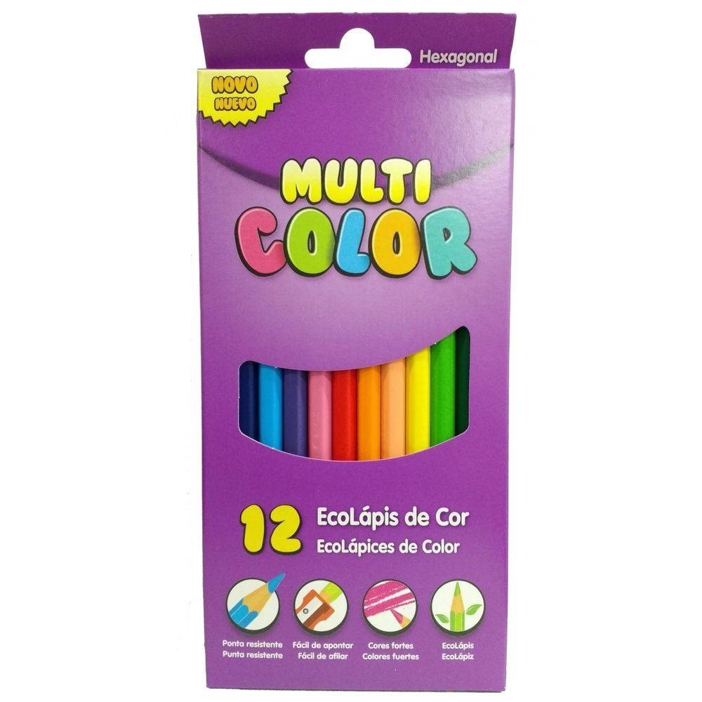 Lápis De Cor Multicolor 12 Cores SEM ESTOQUE