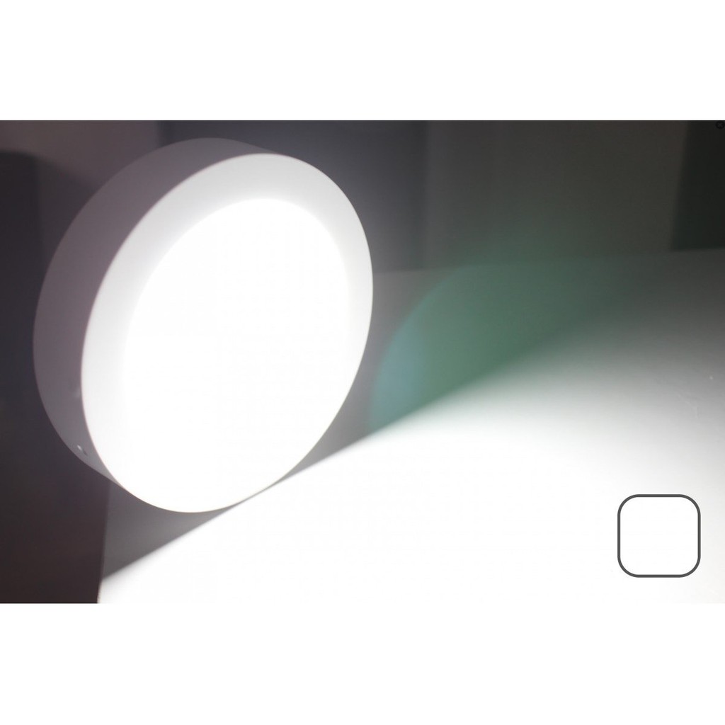 Painel Plafon LED Sobrepor / Redondo 12w - Branco Frio (17cm)