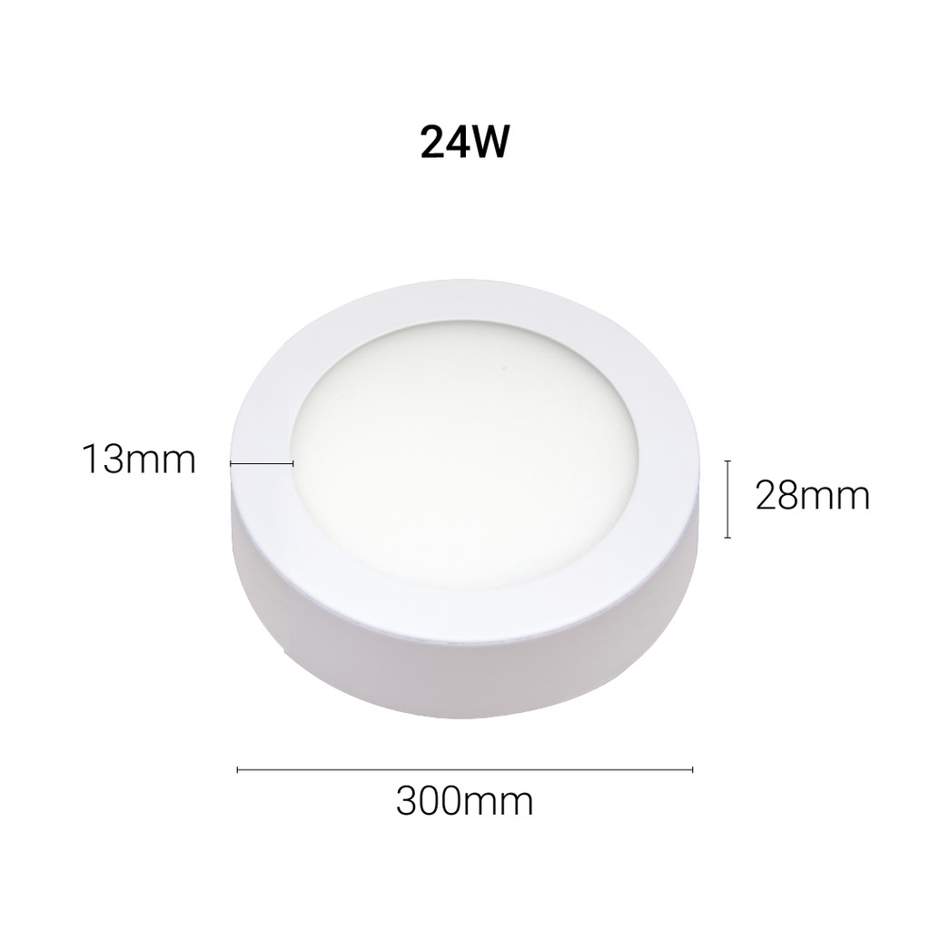 Painel Plafon LED Sobrepor / Redondo 24w - Branco Frio (30cm)