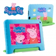 Tablet Infantil Peppa Pig Multilaser NB375 Azul Verde 32GB Para Criança Youtube Netflix Play Store