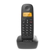 Telefone Sem Fio Intelbras TS2510 ID Preto Digital Com Identificador de Chamadas e Visor Iluminado