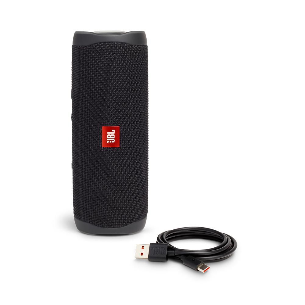 Caixa de Som Bluetooth JBL Flip 5 Preta Black 20W Partyboost Connect+ Speaker à Prova D'água IPX7