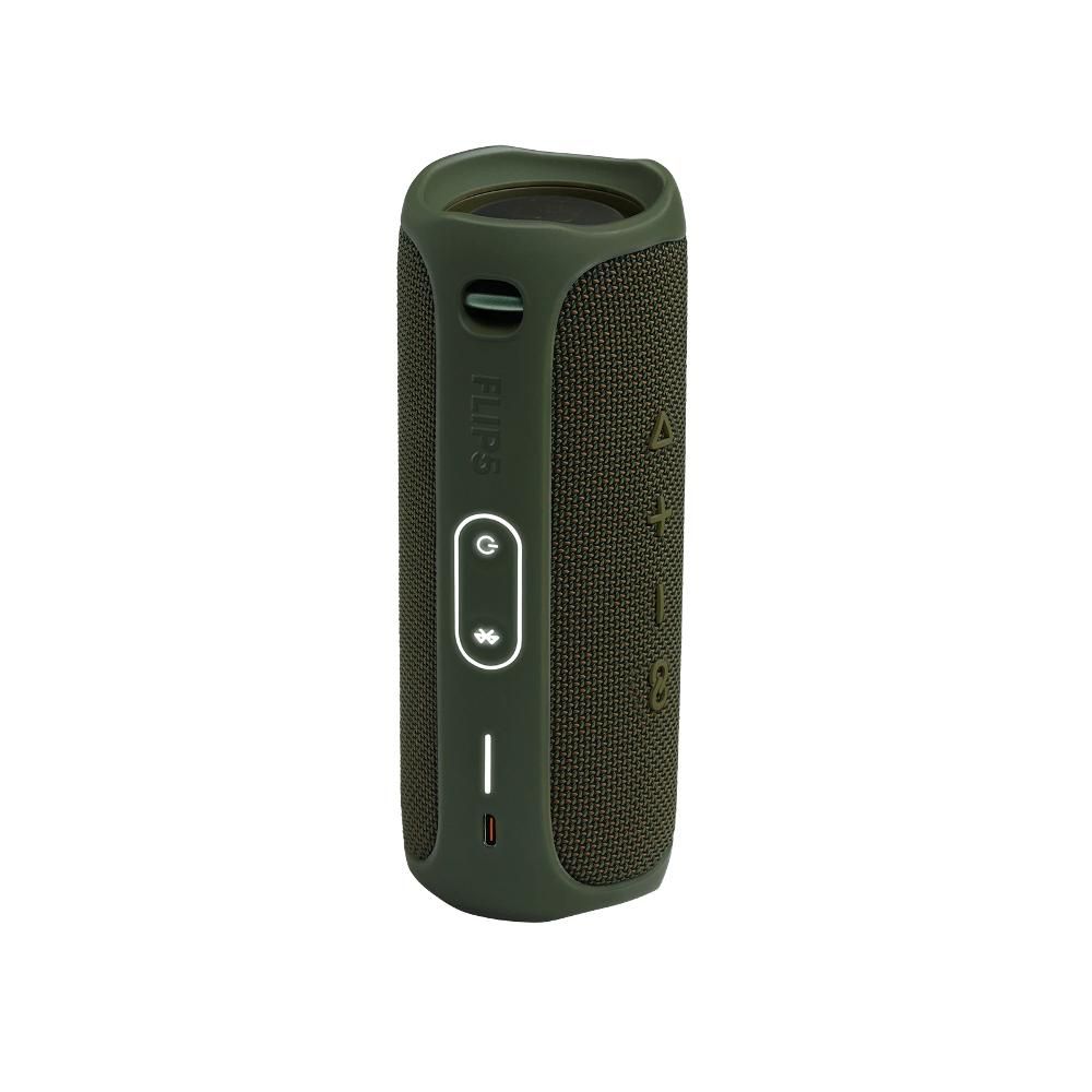 Caixa de Som Bluetooth JBL Flip 5 Verde Green 20W Partyboost Connect+ Speaker à Prova D'água IPX7