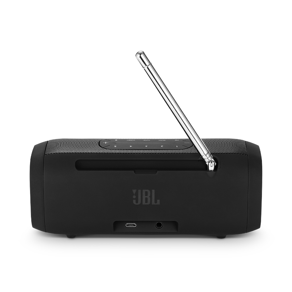 Caixa de Som JBL Tuner FM Preta Speaker Bluetooth Portátil Sintonizador de Rádio FM Digital com RDS