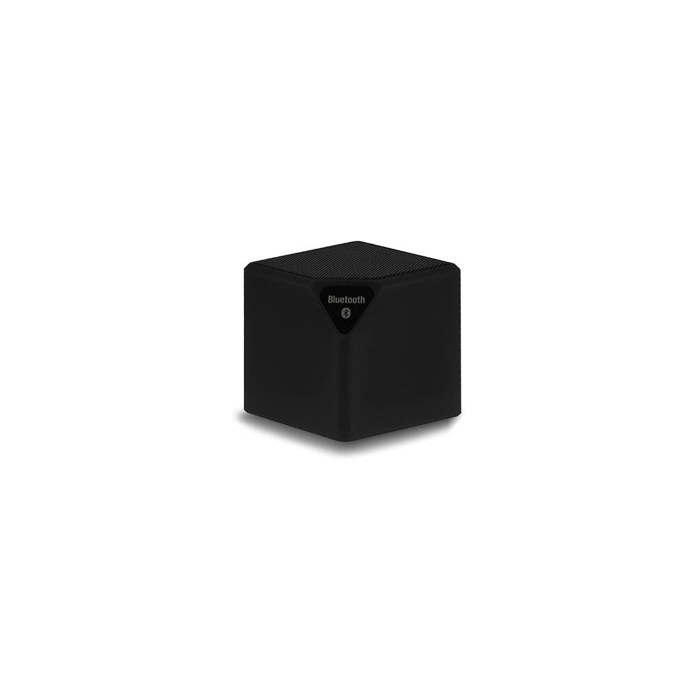 Caixa de Som Multilaser SmarTo GO SP305 Preta Cubo Speaker Bluetooth com Entrada para Cartão Micro SD