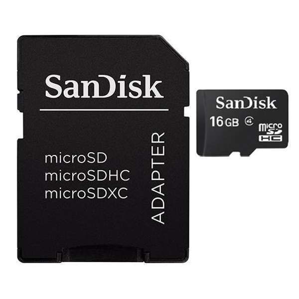 Cartão de Memória SanDisk Micro SD 16 GB + Adaptador