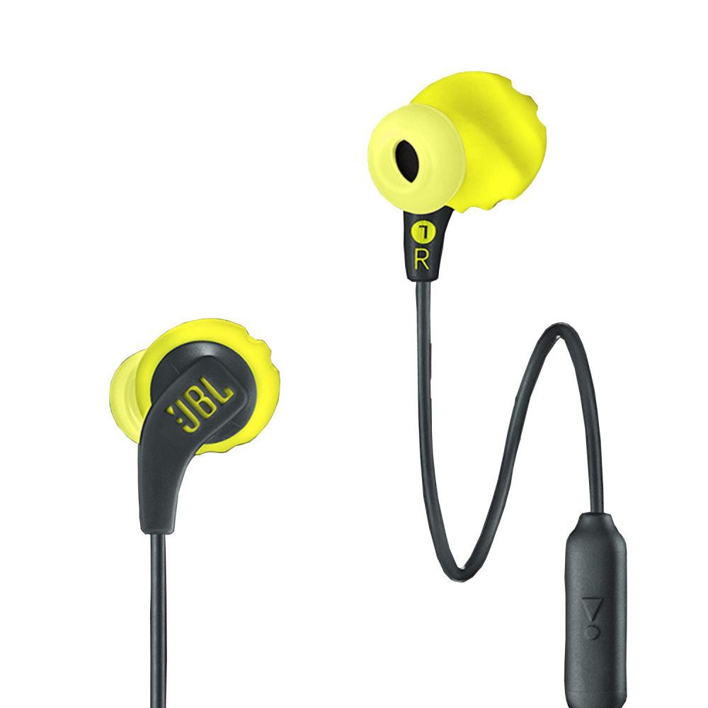 Fone de Ouvido Esportivo JBL Endurance Run Bluetooth Preto com Amarelo à prova de suor