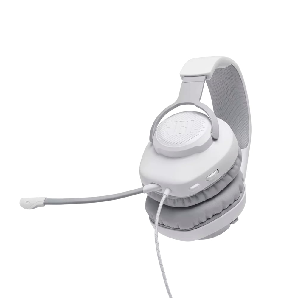 Fone de Ouvido JBL Quantum 100 Branco Headset Gamer com Microfone Destacável e Controle de Volume