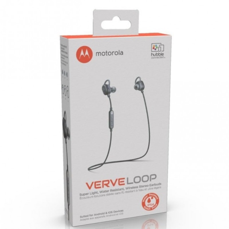 Fone de Ouvido Motorola Verve Loop Bluetooth Preto Esportivo Resistente à Água e ao Suor SH011
