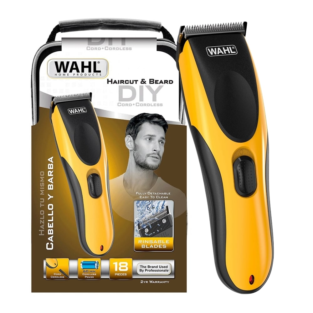 Máquina de Cortar Cabelo Wahl Haircut & Beard DIY Bivolt Aparador de Barba Com e Sem Fio 0.6 a 25mm