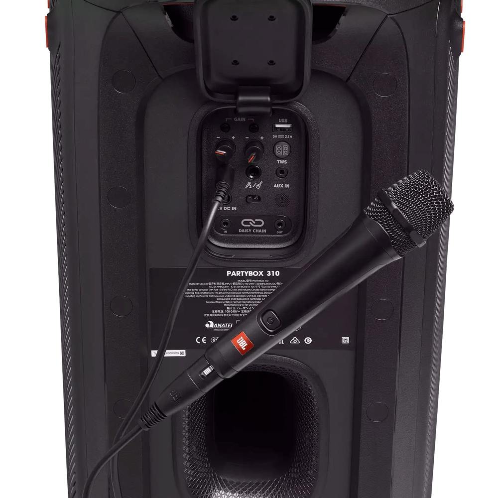 Microfone JBL PBM 100 Vocal Dinâmico Com Fio para Caixa de Som Partybox e Outras PBM100 JBLPBM100BLK
