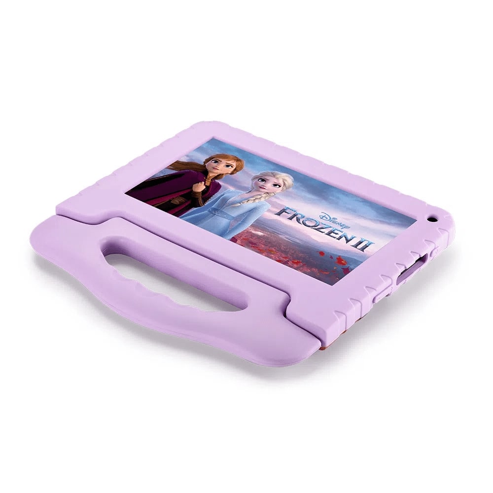 Tablet Infantil Disney Frozen Kids Plus Multilaser NB315 Capa Emborrachada Roxo 16GB Bluetooth Wi-Fi