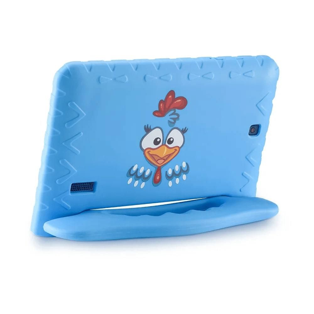 Tablet Infantil Galinha Pintadinha Kid Pad Plus Multilaser NB311 Capa Azul 16GB Bluetooth Wi-Fi