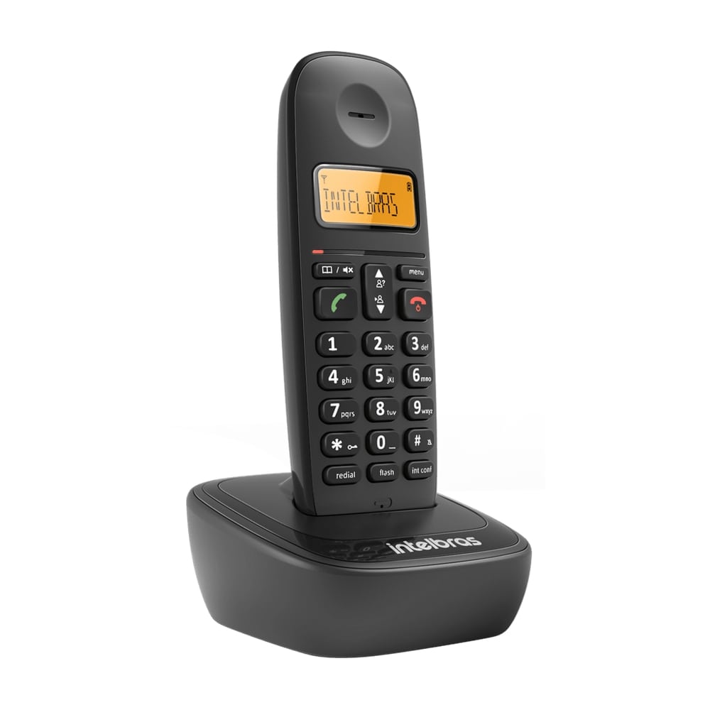 Telefone Sem Fio Intelbras TS2510 ID Preto Digital Com Identificador de Chamadas e Visor Iluminado