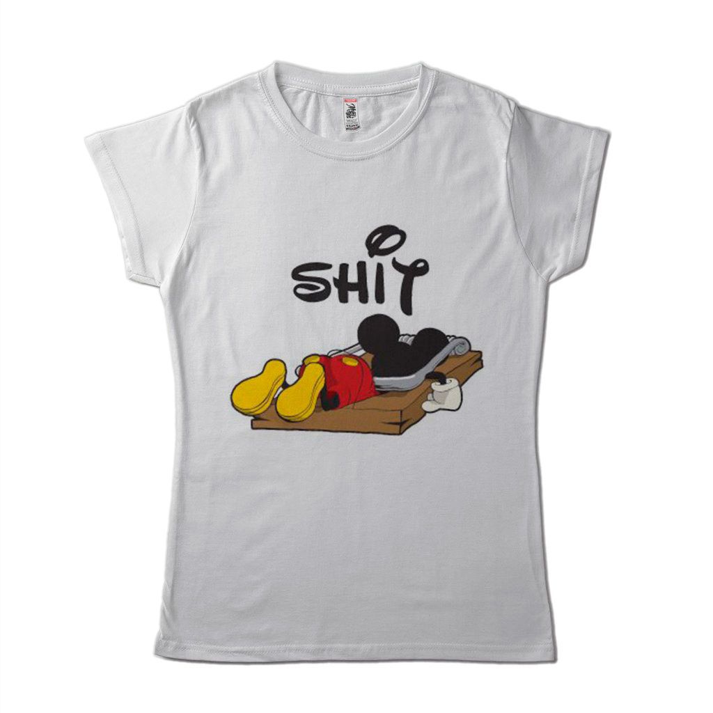 camiseta feminina com estampa diferente mickey engracada