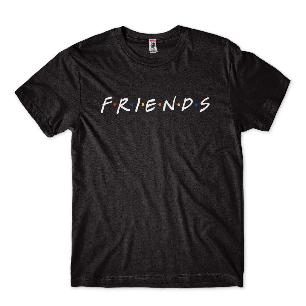 camiseta friends preta masculina e feminina