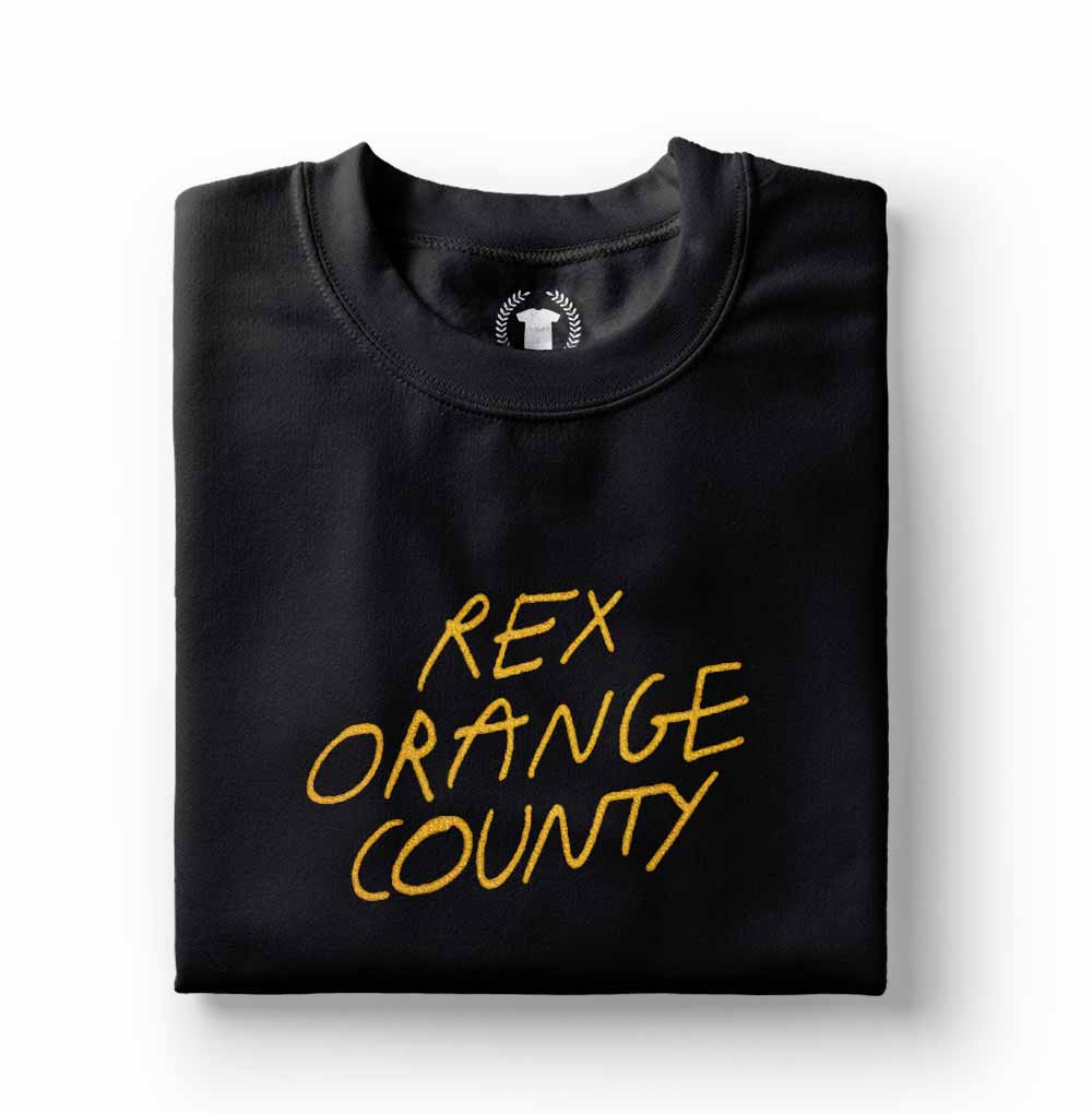 Camiseta Rex Orange County estampada preta