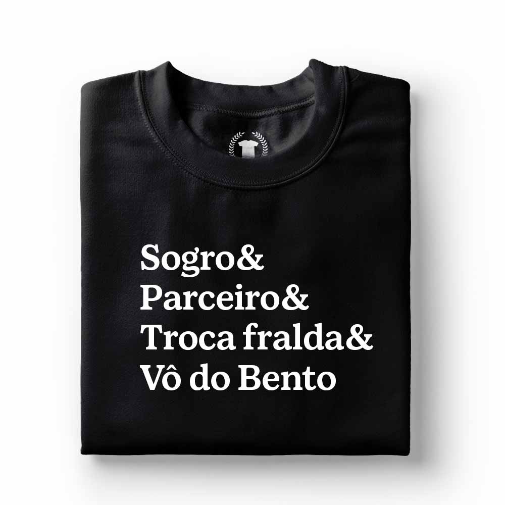Camiseta Sogro Parceiro Troca fralda Vo do Bento