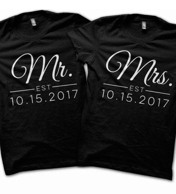 kit 2 camisetas despedida de solteira chabar casamento mr mrs