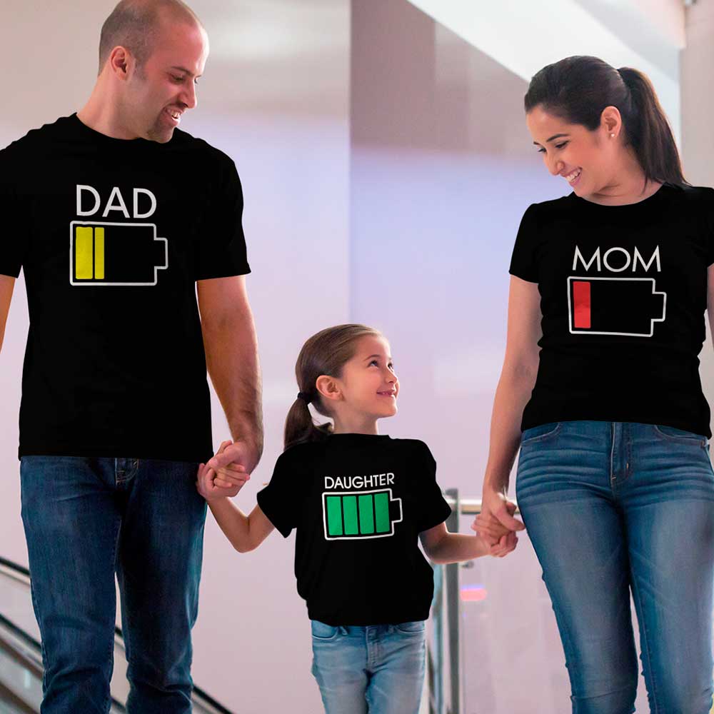Kit 3 Camisas Personalizadas Dia dos Pais e Mães sem Bateria