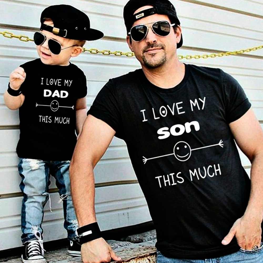 kit camisas eu amo meu pai e filho combinando