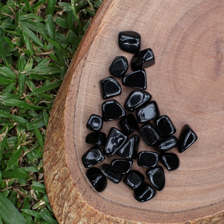 Obsidiana Negra - Rolada 1-2cm - Qual A