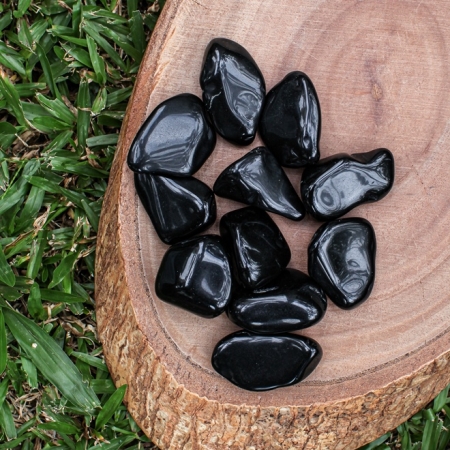 Obsidiana Negra - Rolada 3-4cm - Qual Ex