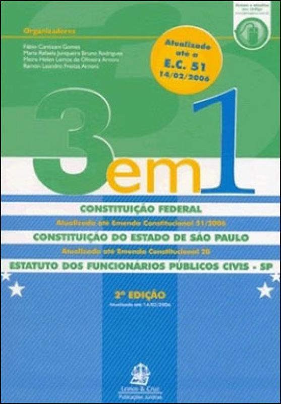 3 Em 1 - Constituicao Do Estado De Sao Paulo