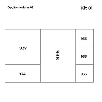 Kit 01 - Organizadores para Gavetas - 6 unidades
