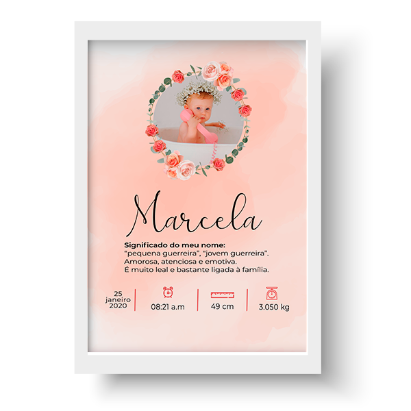 Quadro Baby - Marcela - Personalizado