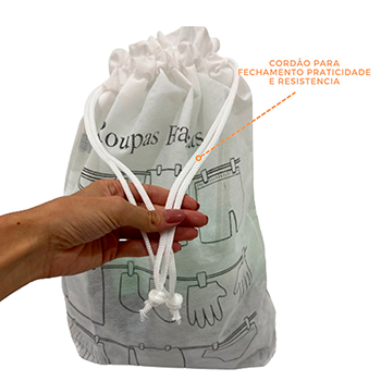 Saco para Roupa Suja - Laundry Bag - Branco - 1404