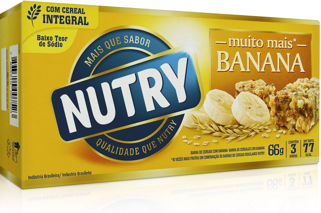 Barra De Cereal Nutry Banana contendo 3 unidades